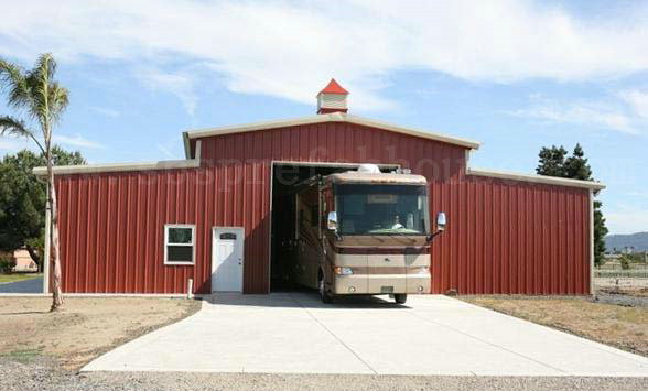 Prefabricated steel garage